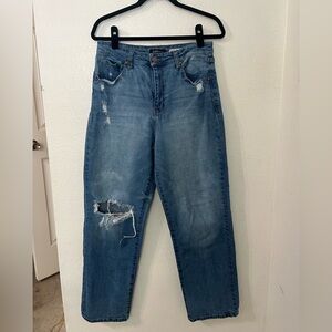 BCBGeneration Light Blue Distressed Skater Straight Jeans